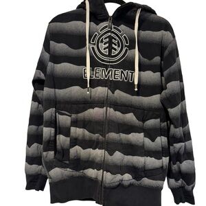 Element Black Textured fabric lined heavy sweatshirt Men's M thumb hole sleeve